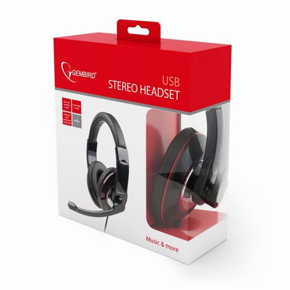 Gembird MHS-001 | Bedrade On-Ear Headset USB-A | Zwart - Matmuis - Matmuis