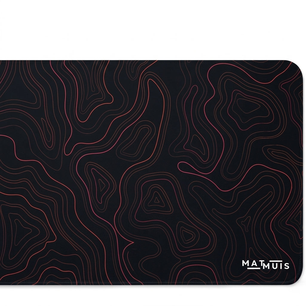 XXL Muismat | Topo Vector Red