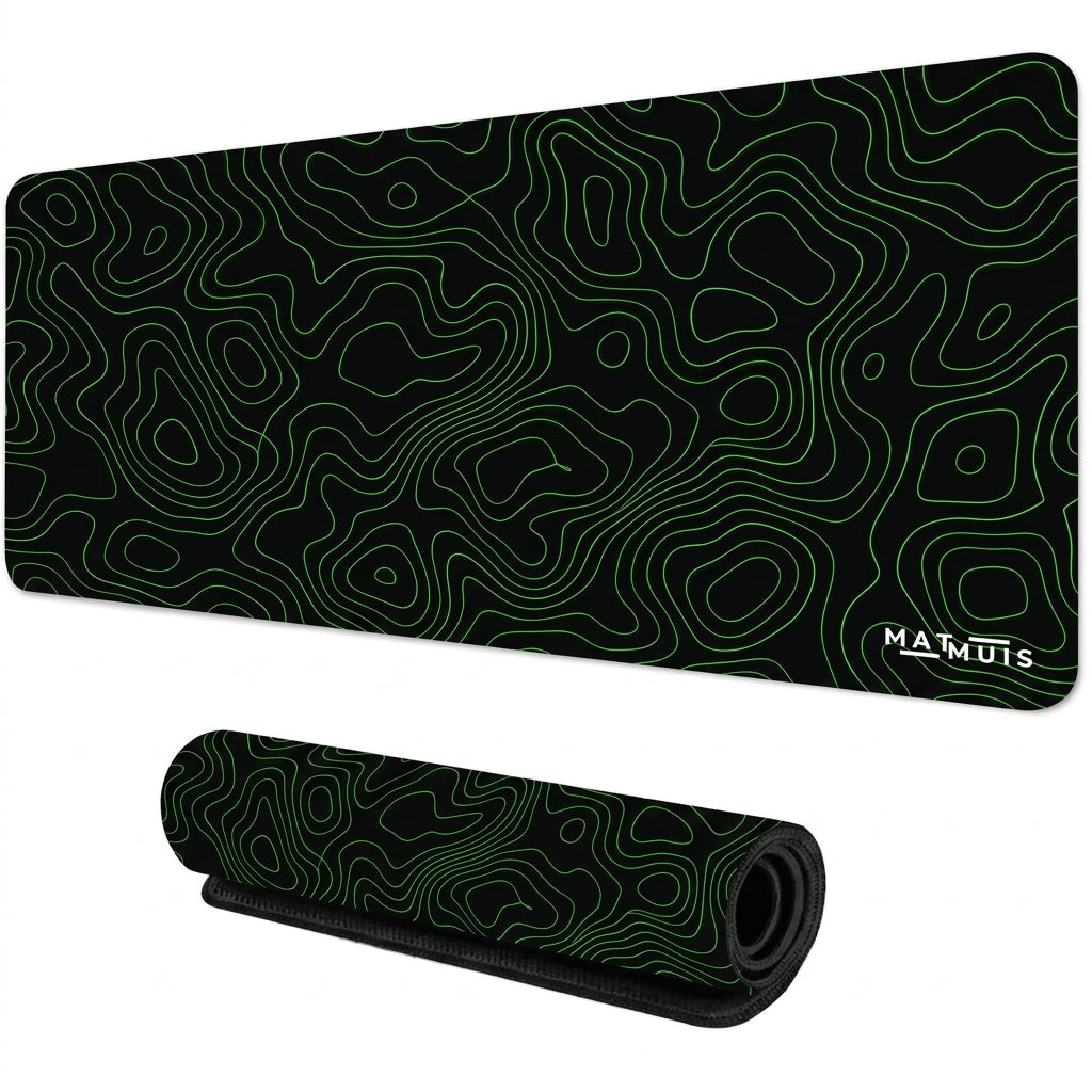 XXL Muismat | Topo Vector Green