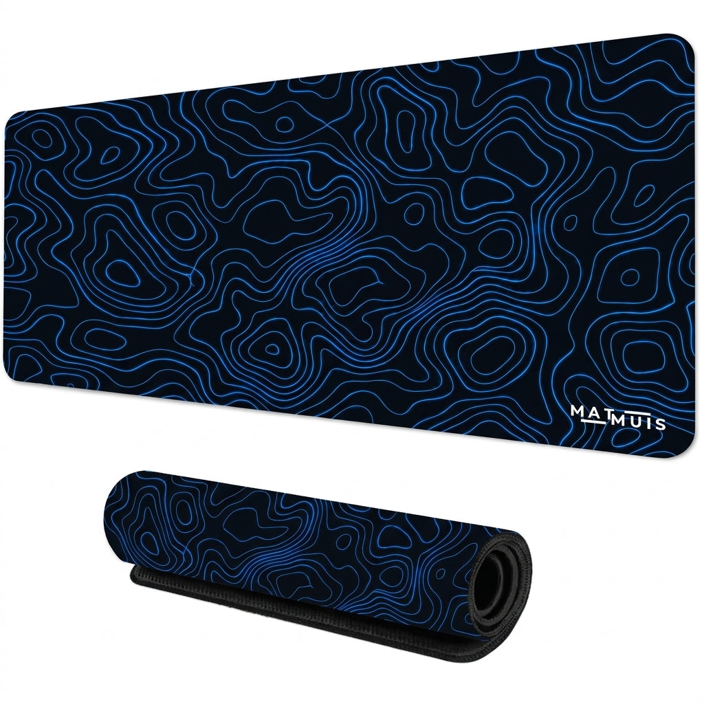XXL Muismat | Topo Vector Blue