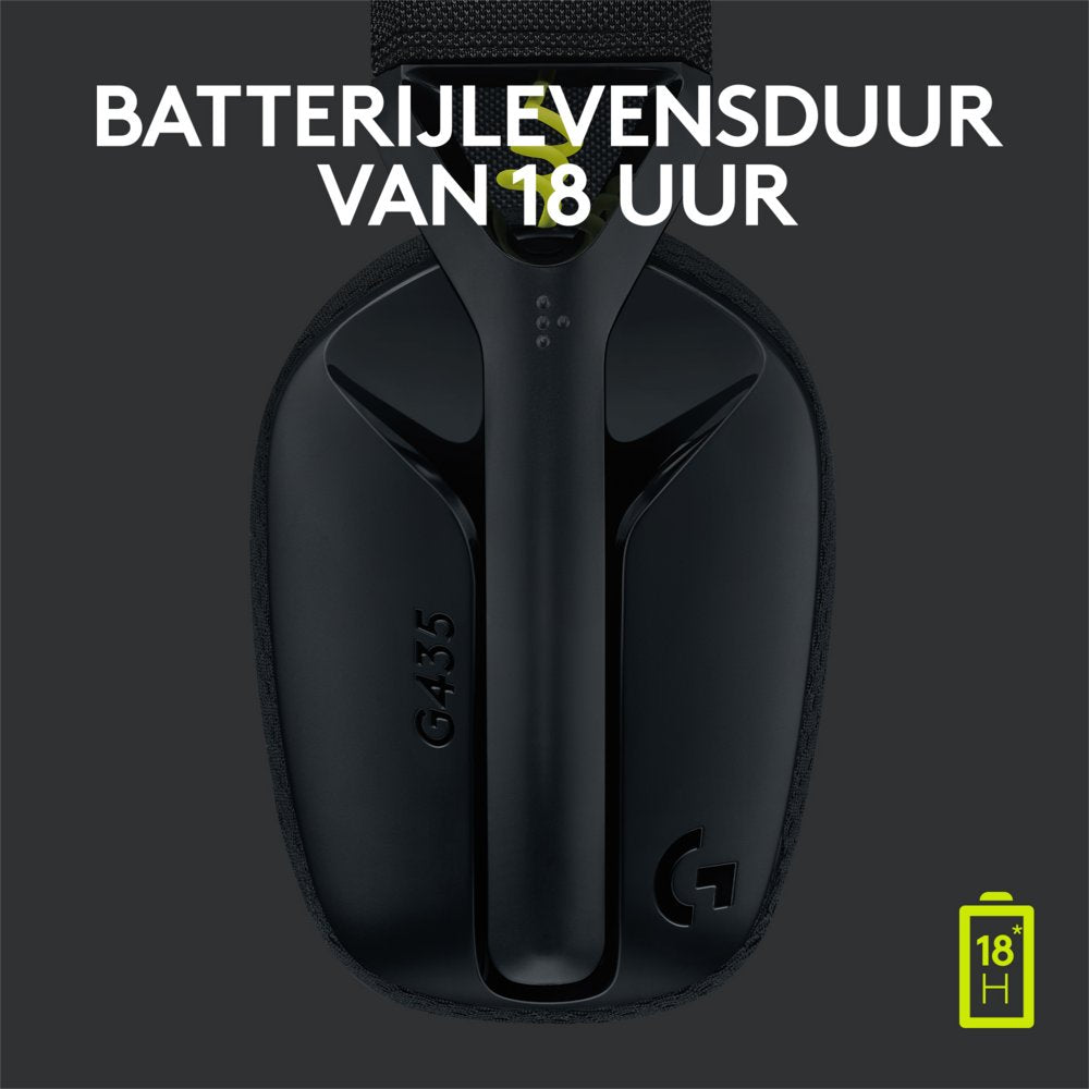 Logitech G435 Wireless Gaming Headset | Bluetooth & Lightspeed | Hoofdband | Zwart - Matmuis - Matmuis