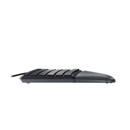 CHERRY KC 4500 Ergo | Toetsenbord | USB | QWERTY (US Engels) | Zwart - Matmuis - Matmuis