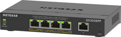 GS305EPP-100PES | 5-poorts Gigabit Smart Managed Plus PoE+ Switch | 120W PoE-vermogen | VLAN/QoS | Webbeheer - Matmuis