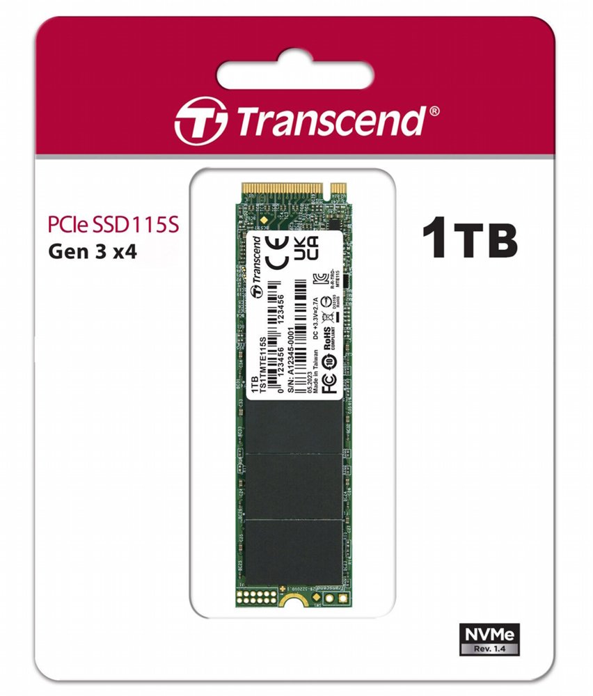 Transcend 115S | 1TB NVMe SSD | M.2 | 3.200MB/s - Matmuis