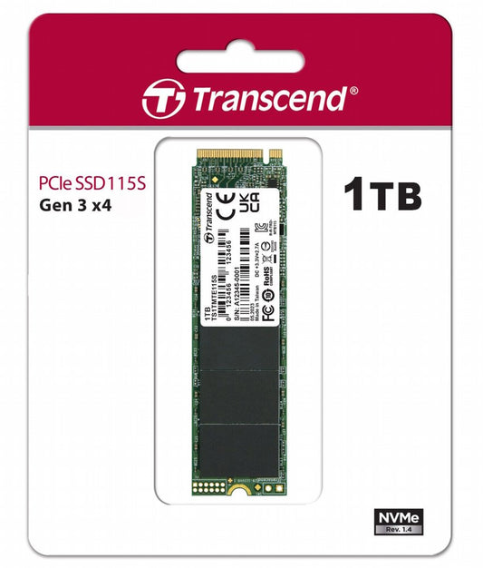 Transcend 115S | 1TB NVMe SSD | M.2 | 3.200MB/s - Matmuis