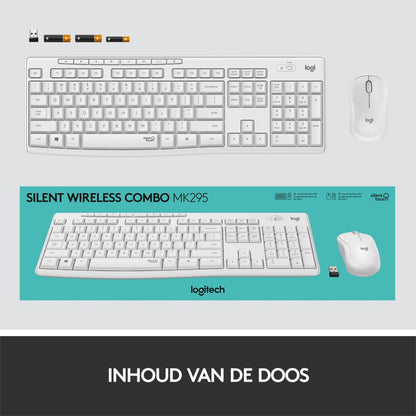 Logitech MK295 toetsenbord RF Draadloos QWERTY US International Wit - Matmuis - Matmuis