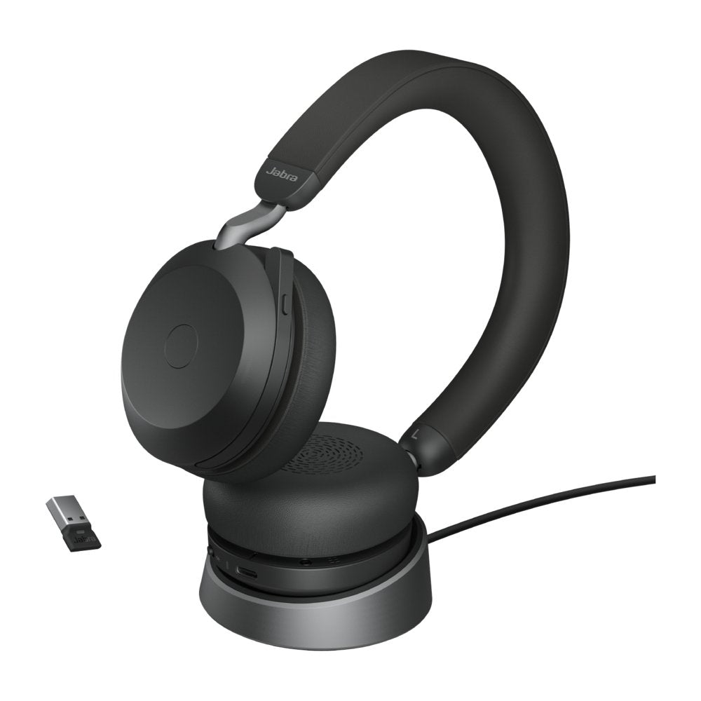 Jabra Evolve2 75 | Draadloze On-Ear Headset met USB | Zwart - Matmuis - Matmuis
