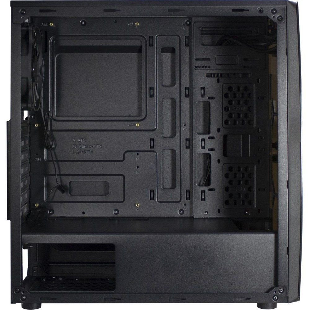 Inter-Tech Thunder Blue Light | Midi Tower Case | Zwart | RENEWED - Matmuis