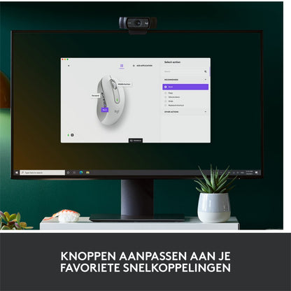 Logitech Signature M650 | Draadloze Muis | Rechtshandig | RF + Bluetooth | 2000 DPI | Wit - Matmuis - Matmuis