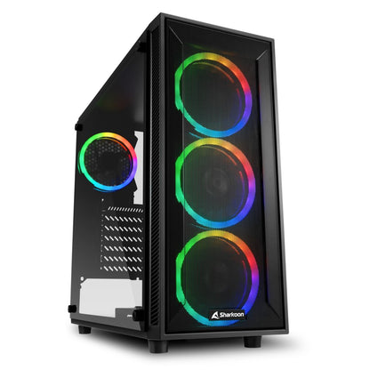 Sharkoon TG4M RGB | Midi Tower Case | Zwart - Matmuis