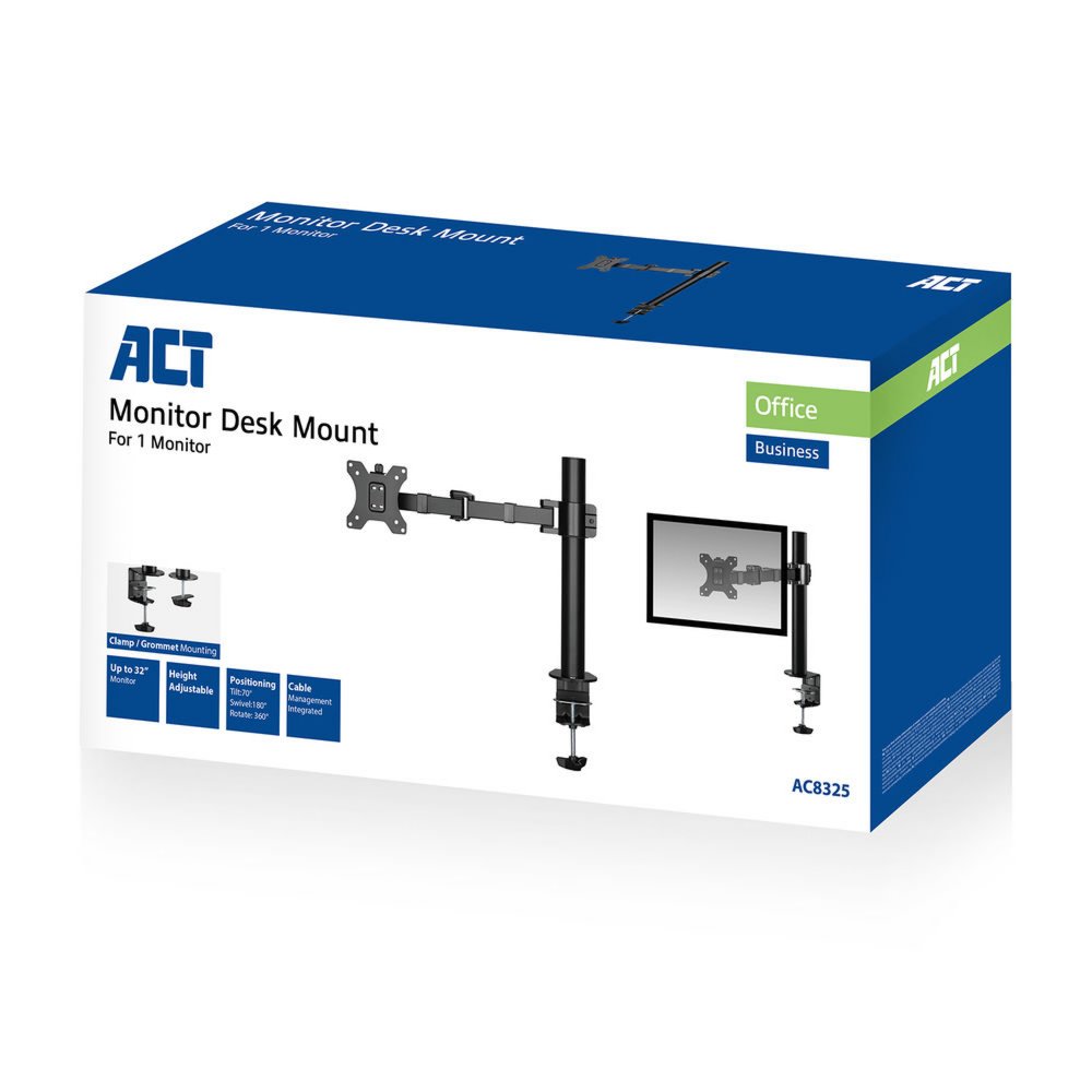 ACT AC8325 | Verstelbare Monitor-bureaubeugel | Tot 32