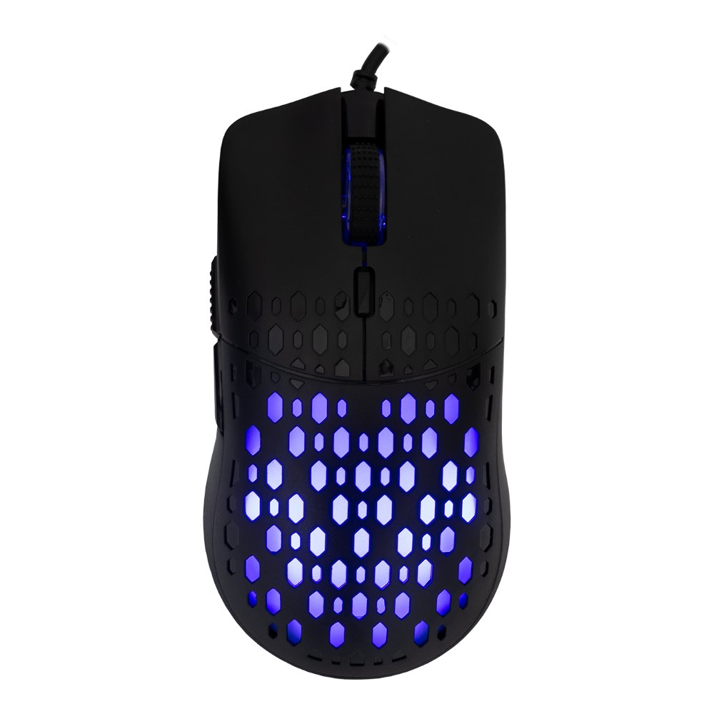 Baracuda OCTOPUS RGB | Bekabelde Gaming Muis | Rechtshandig | USB-A | 3600 DPI | Zwart - Matmuis