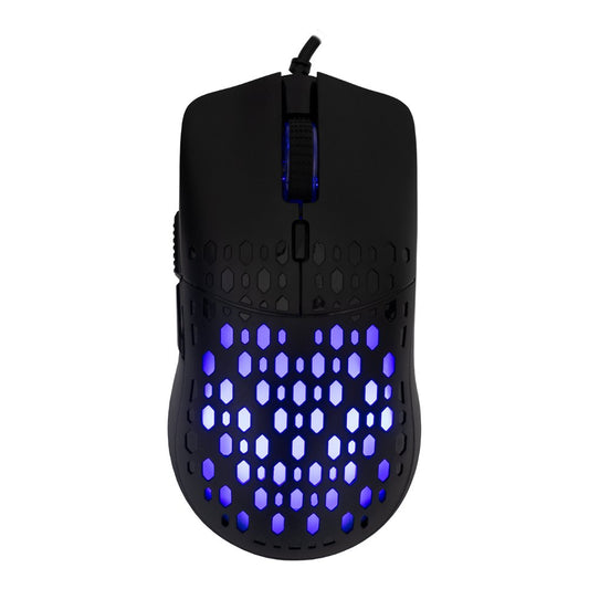 Baracuda OCTOPUS RGB | Bekabelde Gaming Muis | Rechtshandig | USB-A | 3600 DPI | Zwart - Matmuis