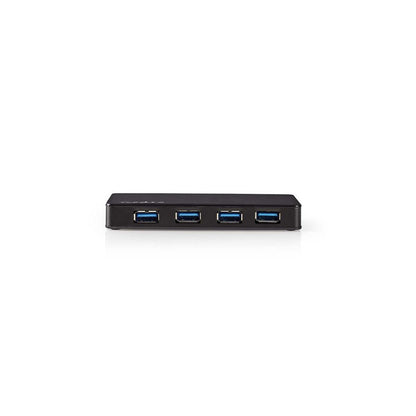 Nedis UHUBU3420BK | Interface Hub USB 3.2 Gen 1 (3.1 Gen 1) Micro-B | Zwart - Matmuis