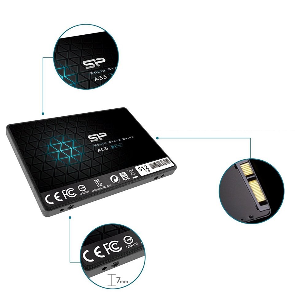 Silicon Power Ace A55 | 512GB SATA SSD | 2.5