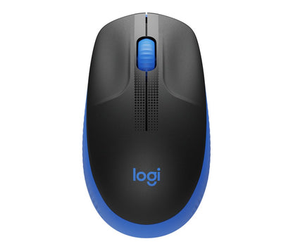 Logitech M190 | Draadloze Muis | Links- en Rechtshandig | RF | 1000 DPI | Zwart/Blauw - Matmuis - Matmuis