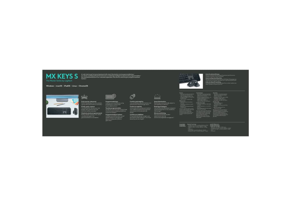 Logitech MX Keys S | Draadloos Toetsenbord | QWERTY - Matmuis - Matmuis