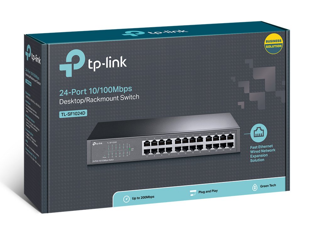 TL-SF1024D | 24-poorts 10/100Mbps Unmanaged Switch | Auto MDI/MDIX | Energie-efficient | Rack-monteerbaar | Returned - Matmuis