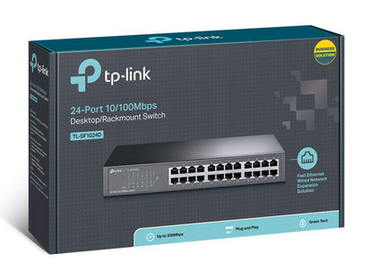 TL-SF1024D | 24-poorts 10/100Mbps Unmanaged Switch | Auto MDI/MDIX | Energie-efficient | Rack-monteerbaar | Returned - Matmuis