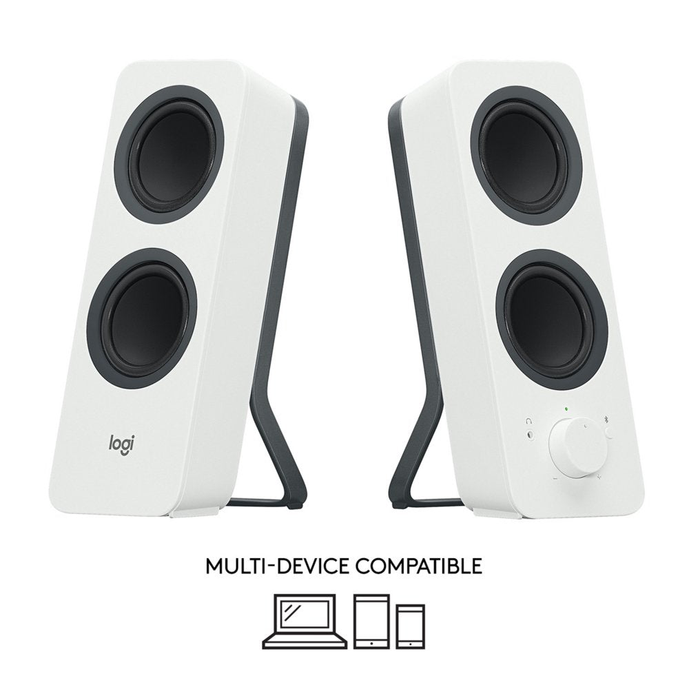 Logitech Z207 | 2.0 Luidsprekerset | Bluetooth en 3,5mm | Zwart/Wit - Matmuis - Matmuis