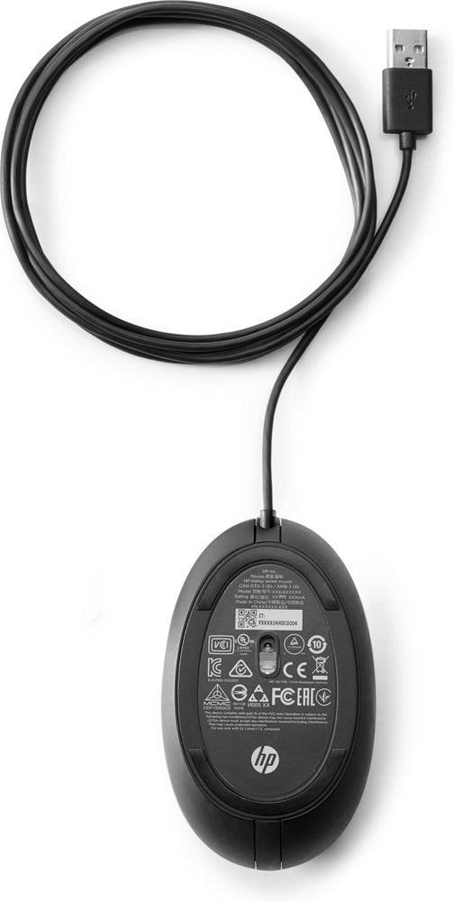 HP 320M | Bekabelde Muis | Links- en Rechtshandig | USB-A | 1000 DPI | Zwart - Matmuis - Matmuis