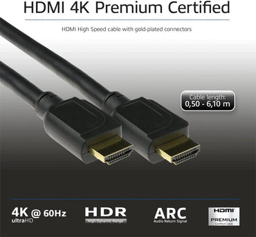 ACT AK3943 | 1,5 m HDMI Kabel | HDMI Type A naar Type A | Zwart - Matmuis - Matmuis