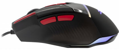 Baracuda MANTA RGB | Bekabelde Gaming Muis | Rechtshandig | USB-A | 12800 DPI | Zwart - Matmuis - Matmuis