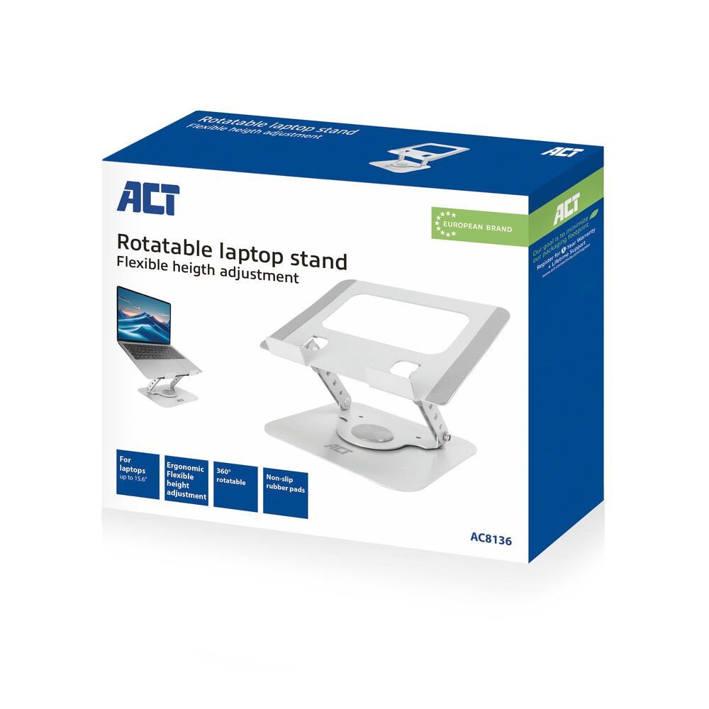 ACT AC8136 | 360° Draaibare Laptopstandaard tot 15,6