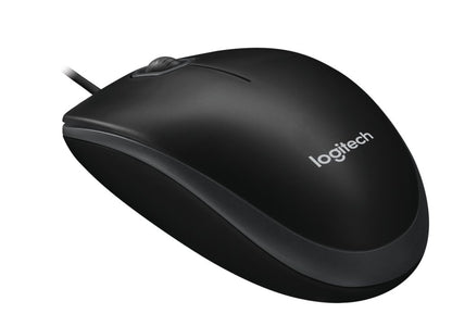 Logitech B100 | Bedrade Muis | Links- en Rechtshandig | USB-A | 800 DPI | Zwart - Matmuis - Matmuis