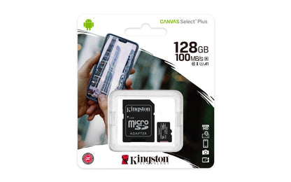 Kingston Canvas Select Plus | MicroSDXC | 128GB | Class 10 | UHS-I U1 - Matmuis