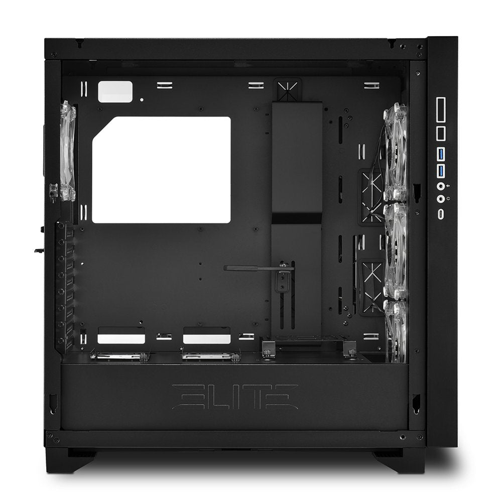 Sharkoon Elite Shark CA300T RGB | Tower Case | Zwart - Matmuis