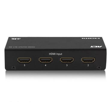 ACT AC7840 HDMI Switch | 5 Ingangen | 1 Uitgang | 4K @ 30Hz | Inclusief Afstandsbediening - Matmuis - Matmuis