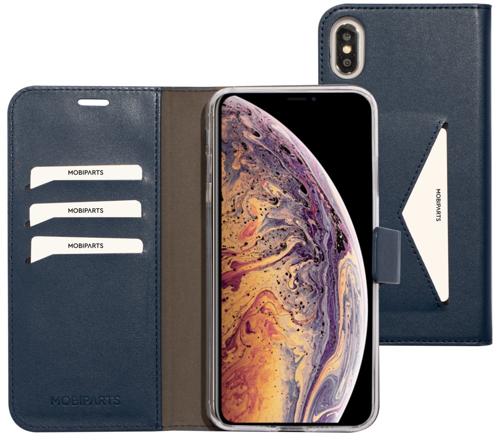 Mobiparts Classic Wallet Case | Apple iPhone XS Max | Blue - Matmuis - Matmuis