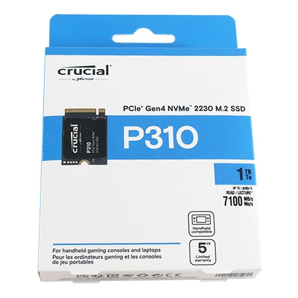 Crucial P310 | 1TB NVMe SSD | M.2 30mm | Gen4 | 7.100MB/s Lezen | 6.000MB/s Schrijven - Matmuis - Matmuis
