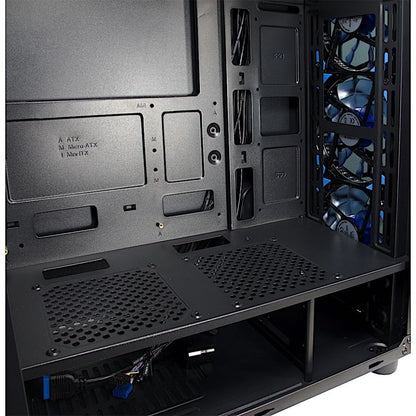 Inter-Tech CXC2 Blue Light | Midi Tower Case | Zwart - Matmuis
