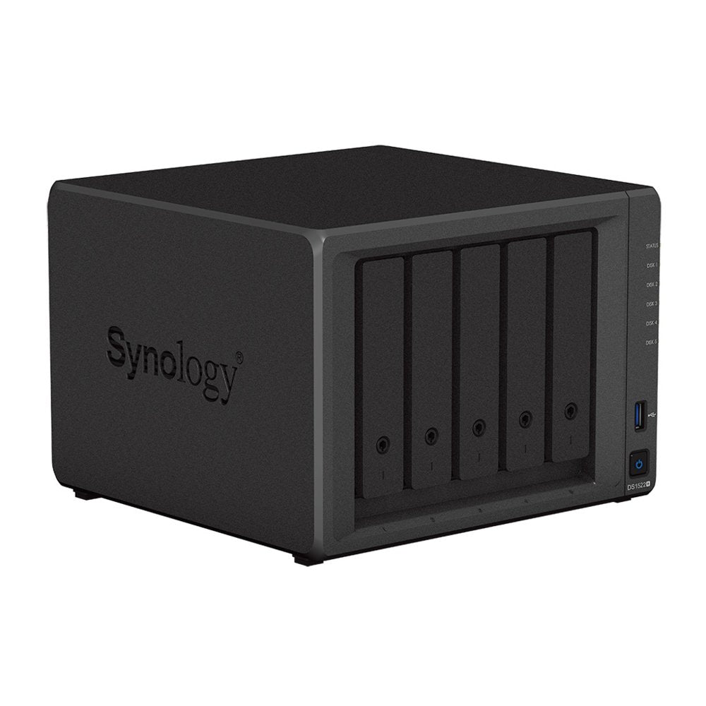 Synology DiskStation DS1522+ NAS | 5 Drive Bays | AMD Ryzen R1600 | 4x Gigabit Ethernet | Desktop | Zwart