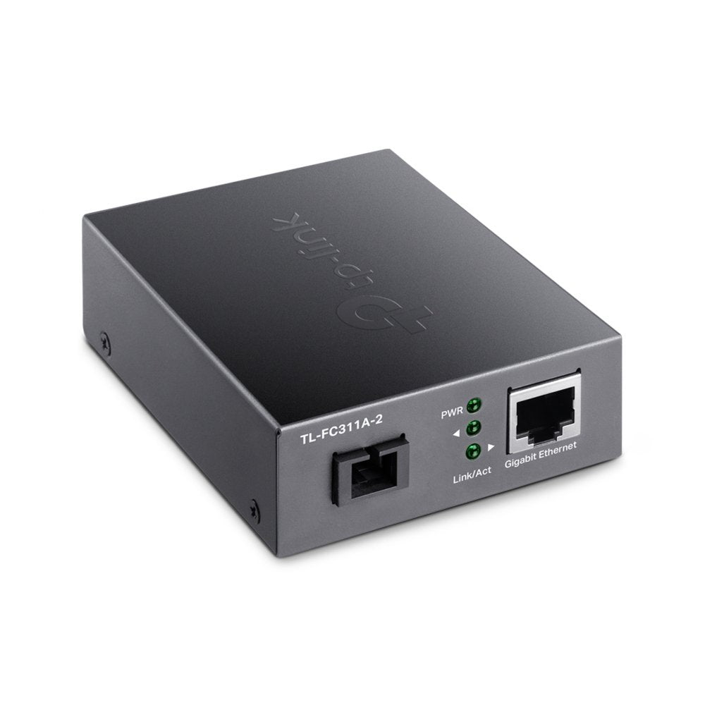 TP-Link TL-FC311A-2 | Gigabit Media Converter | 1000 Mbit/s | Single-mode | Zwart - Matmuis