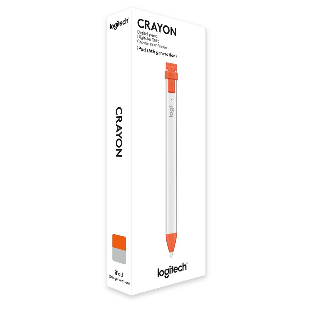 Logitech Crayon Stylus Pen | 20 g | Oranje/Wit - Matmuis
