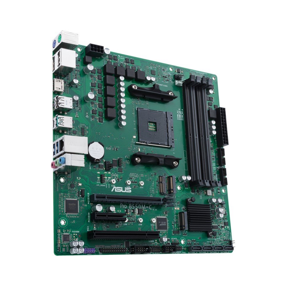 ASUS PRO B550M-C/CSM | Socket AM4 | AMD B550 | 4xDDR4 | Micro-ATX | Moederbord - Matmuis - Matmuis