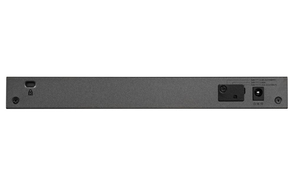 NETGEAR GS108LP | Unmanaged Switch | 8 Poorten | Gigabit Ethernet (10/100/1000 Mbps) | 8x PoE+ (60W) | FlexPoE | Fanless | 1U Rackmount