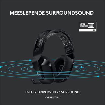 Logitech G G733 LIGHTSPEED Wireless Gaming Headset | RGB | Zwart - Matmuis