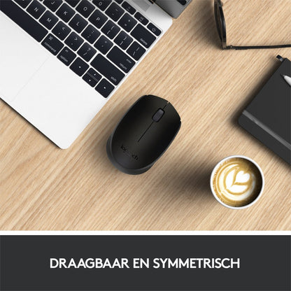 Logitech M171 | Draadloze Muis | Links- en Rechtshandig | RF | 1000 DPI | Zwart - Matmuis - Matmuis