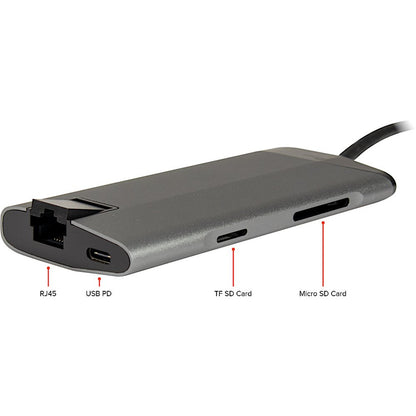 Inter-Tech GDC-802 | Docking Station | USB-C 3.2 Gen 1 | Grijs - Matmuis - Matmuis