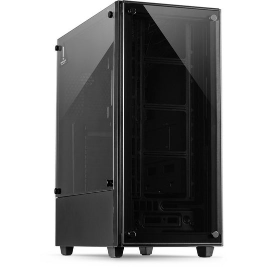 Inter-Tech C-303 Mirror | Tower Case | Zwart - Matmuis