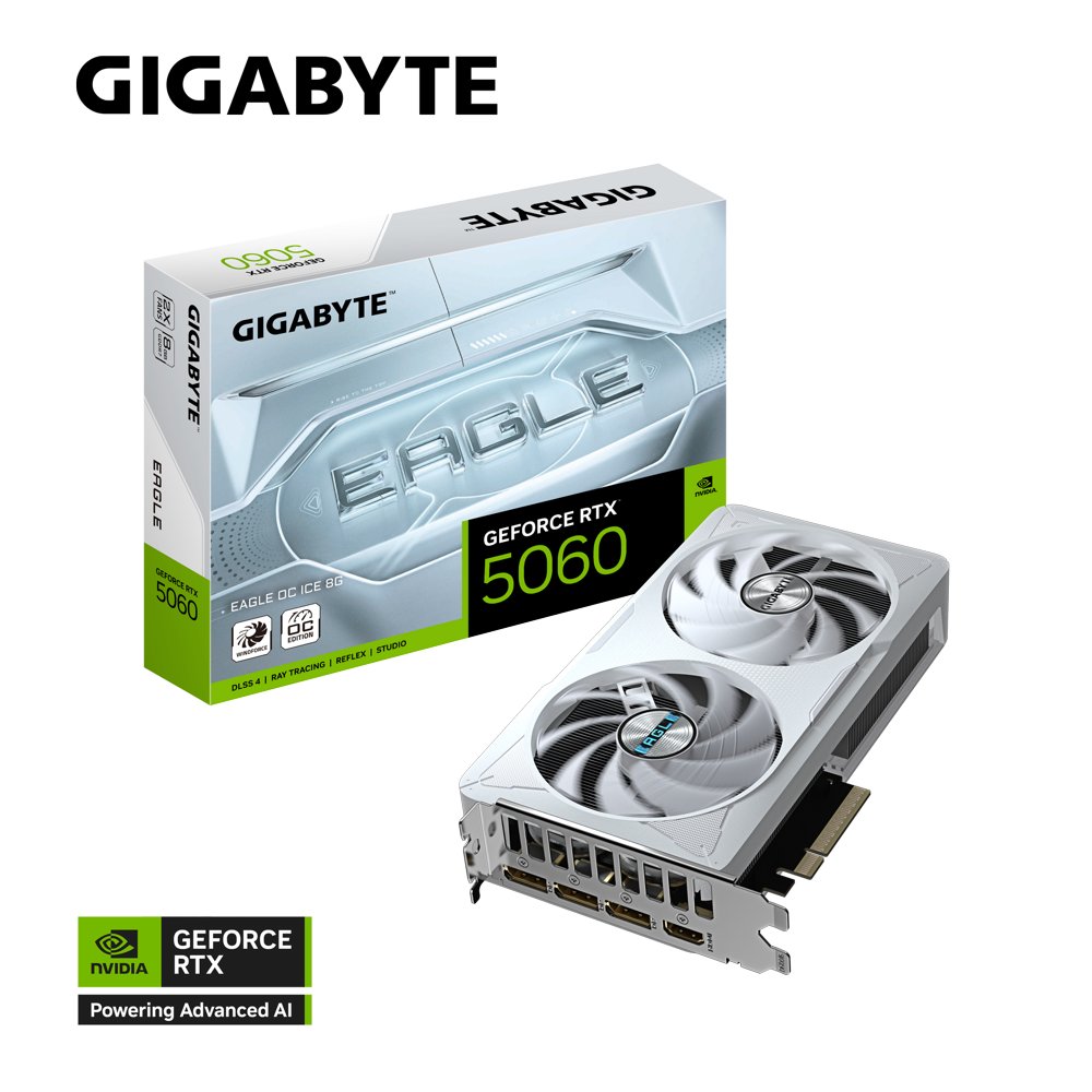 Gigabyte GeForce RTX 5060 EAGLE OC | 8GB GDDR7 | DLSS 4 | Videokaart | Nvidia GPU - Matmuis