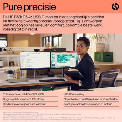HP E32k G5 32" | 3840 x 2160 4K IPS | 60Hz | USB-C | Monitor - Matmuis - Matmuis
