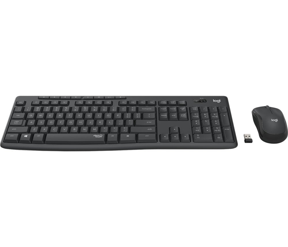 Logitech MK295 Silent | Draadloze Muis-en-Toetsenbordcombo | USB-ontvanger | QWERTY | Zwart - Matmuis - Matmuis