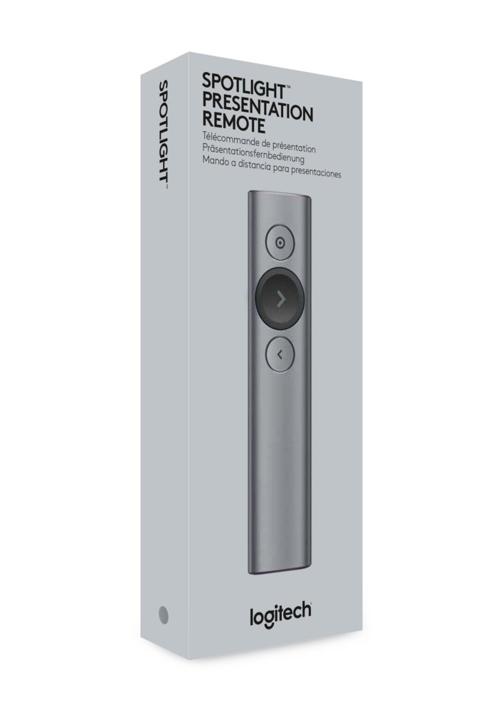 Logitech Spotlight | Draadloze Presenter | Bluetooth/RF | Grijs