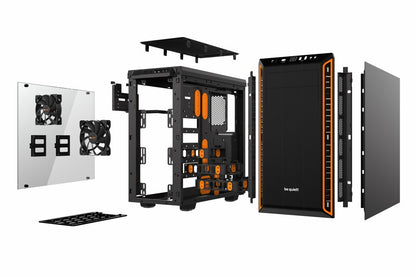 be quiet! Pure Base 600 Window | Midi Tower Case | Zwart/Oranje - Matmuis