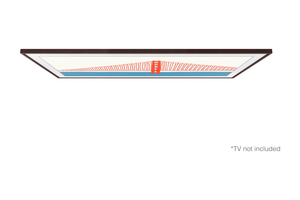 Samsung Lijst voor 75'' Samsung the Frame TV - Walnoothout Look - Matmuis